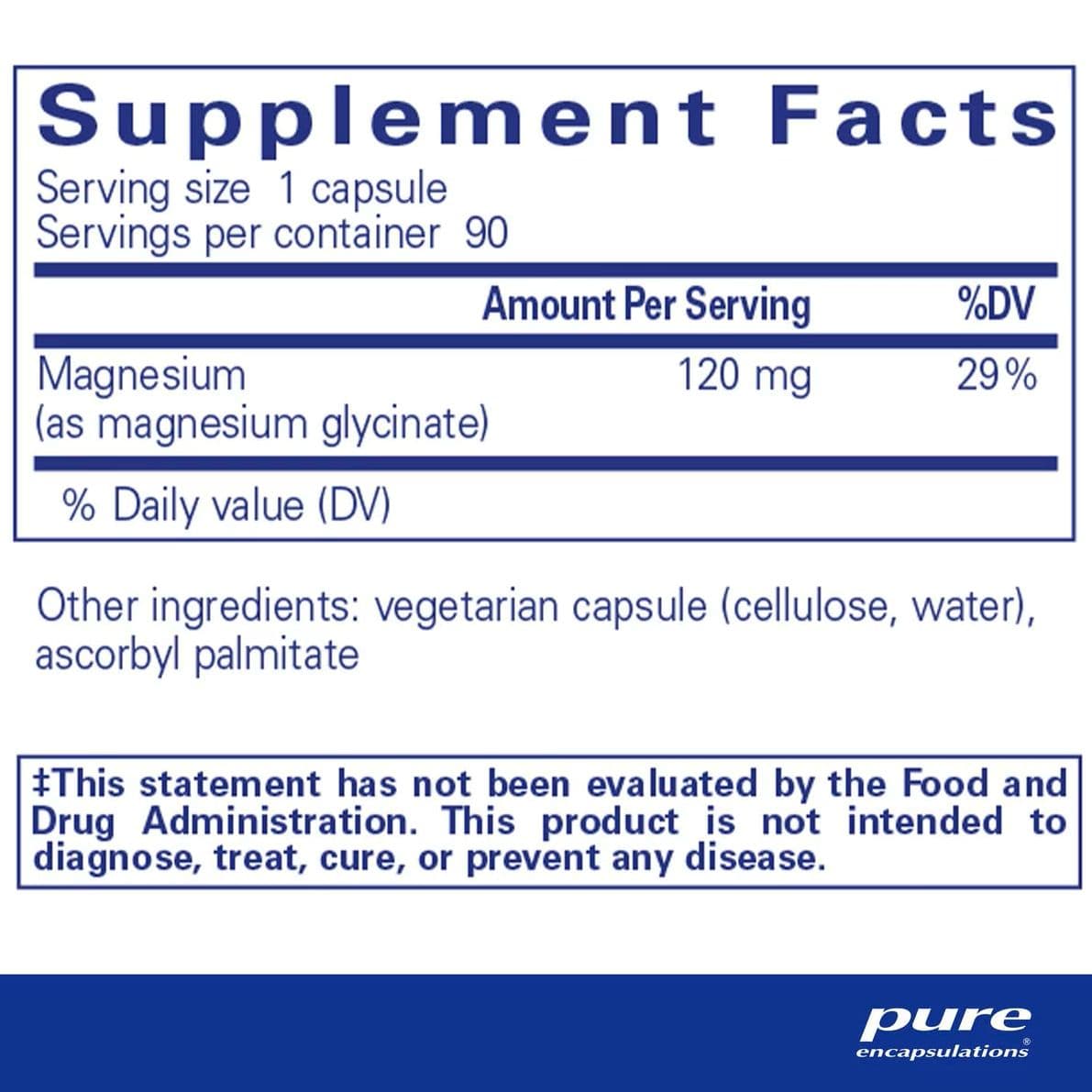 Pure Encapsulations Magnesium (Glycinate) 90ct